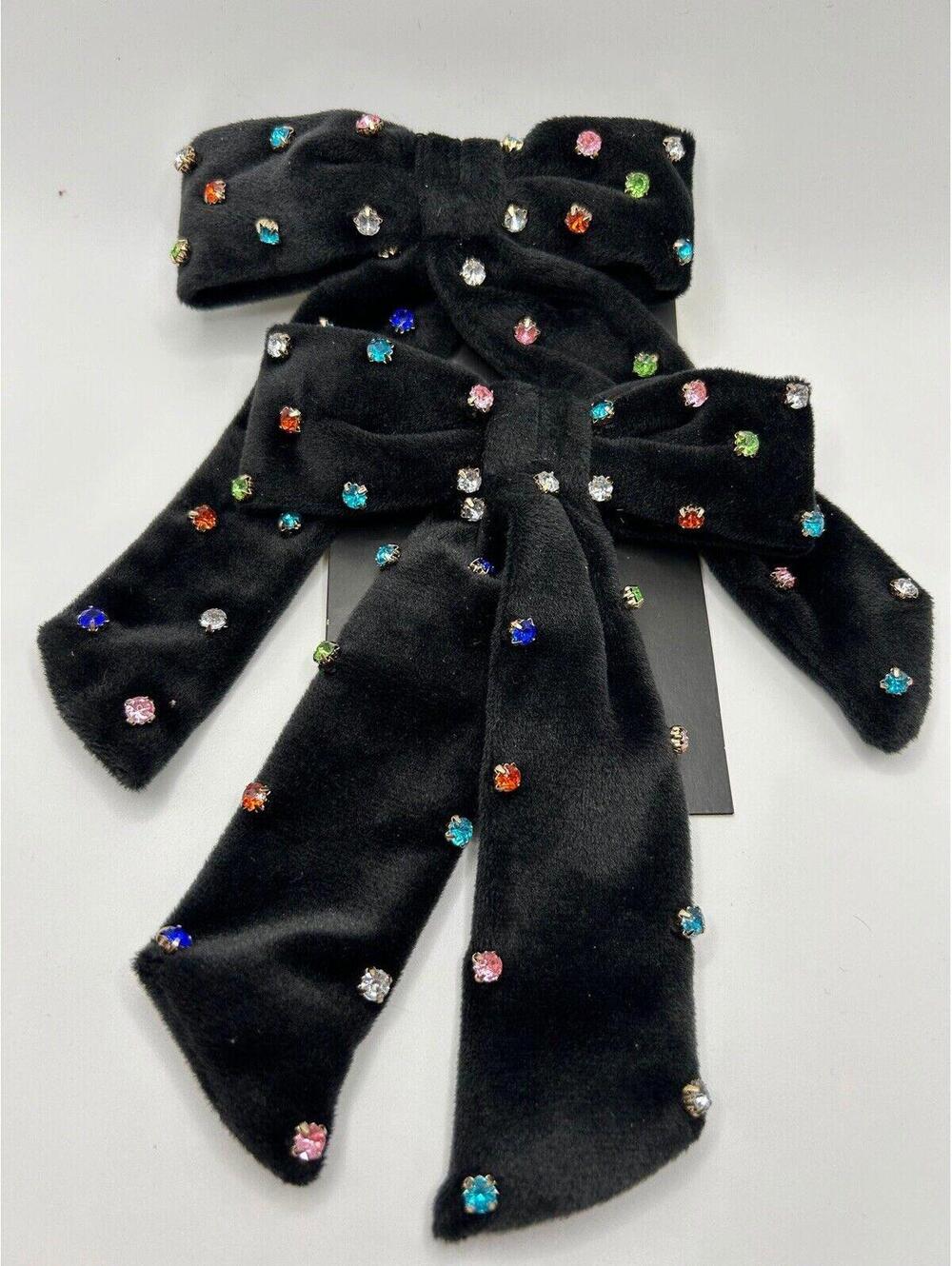 Art Class 2pack Hair Clip (Black with Colorful Rhinestones)